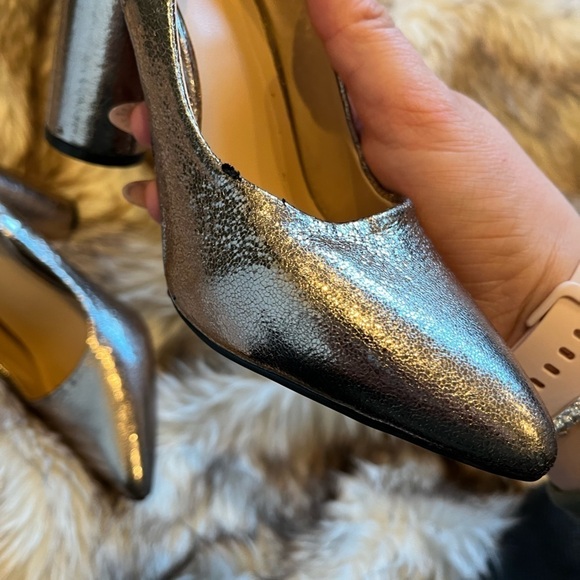 A new day chunky metallic silver heels size 5.5 - Picture 6 of 11